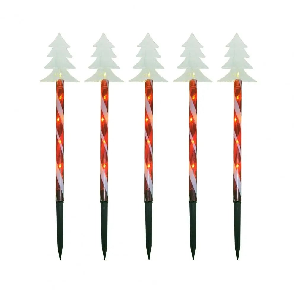 Zonnebloem Sneeuwvlok Kerstboom Tuinverlichting – 5 stuks. Waterdichte LED Stake Lichten voor Magische Buiten Kerstdecoratie en Jaarlijkse Tuinverlichting