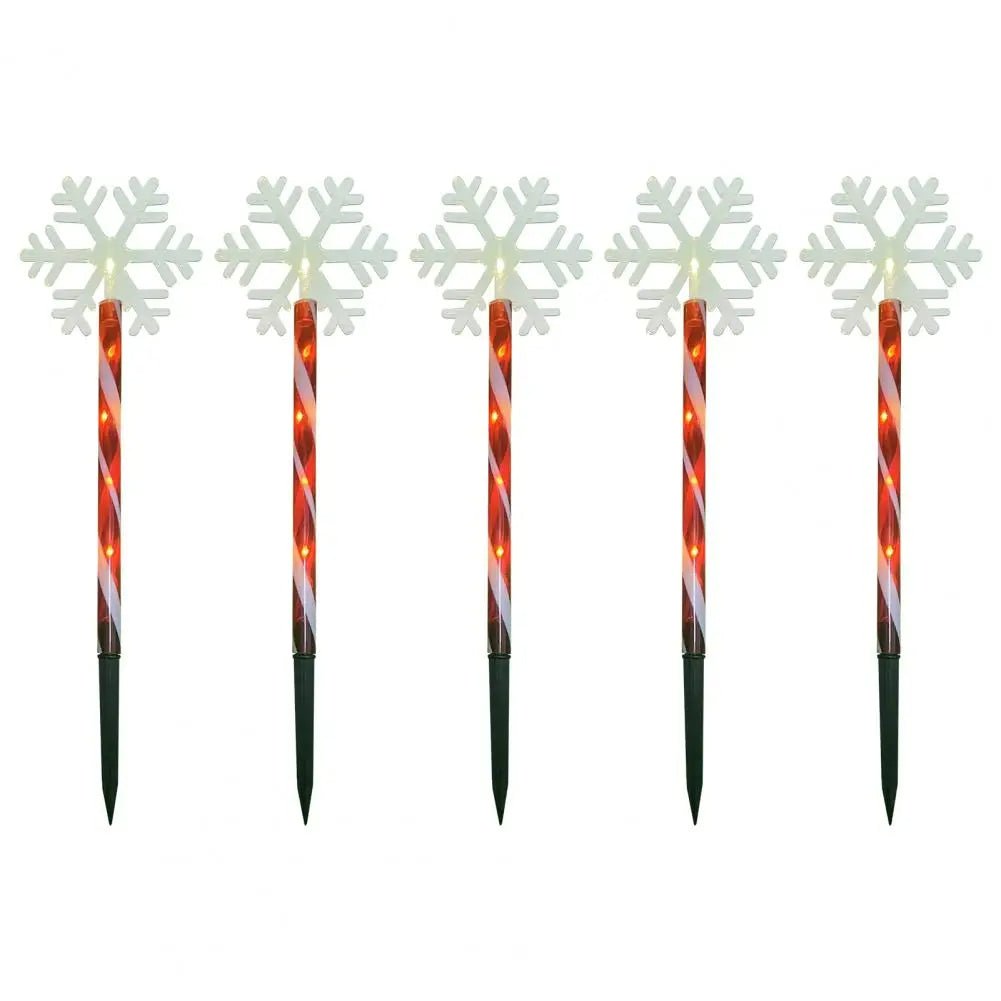 Zonnebloem Sneeuwvlok Kerstboom Tuinverlichting – 5 stuks. Waterdichte LED Stake Lichten voor Magische Buiten Kerstdecoratie en Jaarlijkse Tuinverlichting