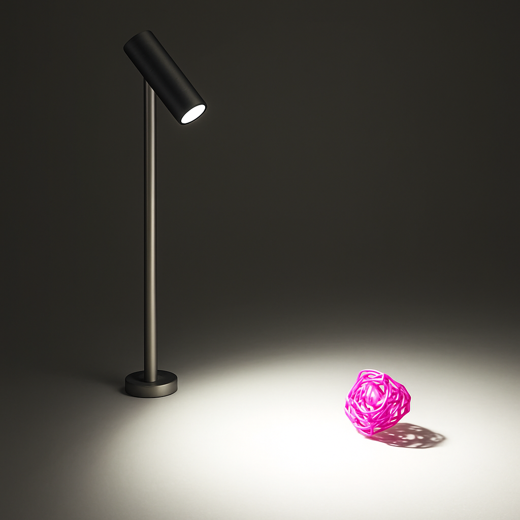 verstelbare LED vitrinespot voor sieraden