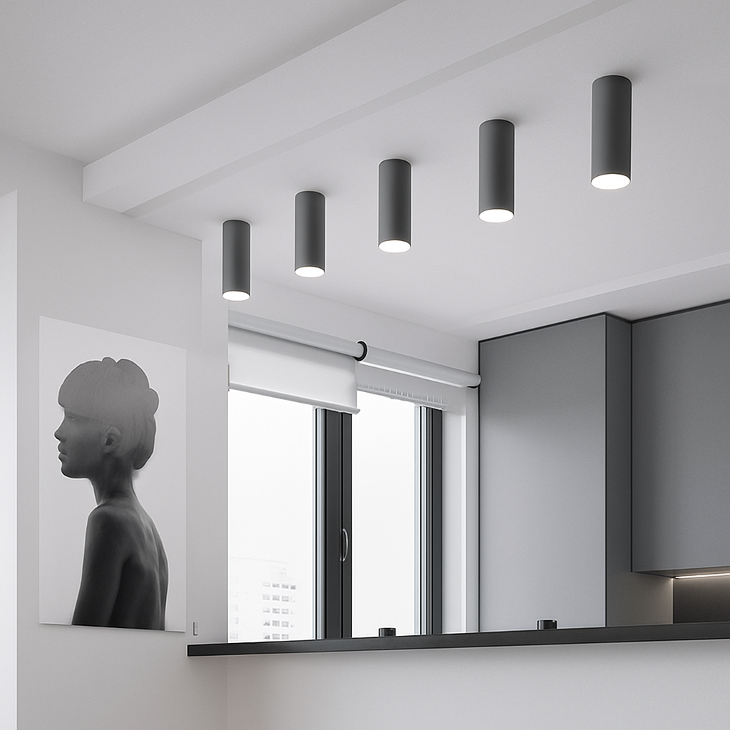 Spot moderne LED in de vorm van een gouden buis Grover