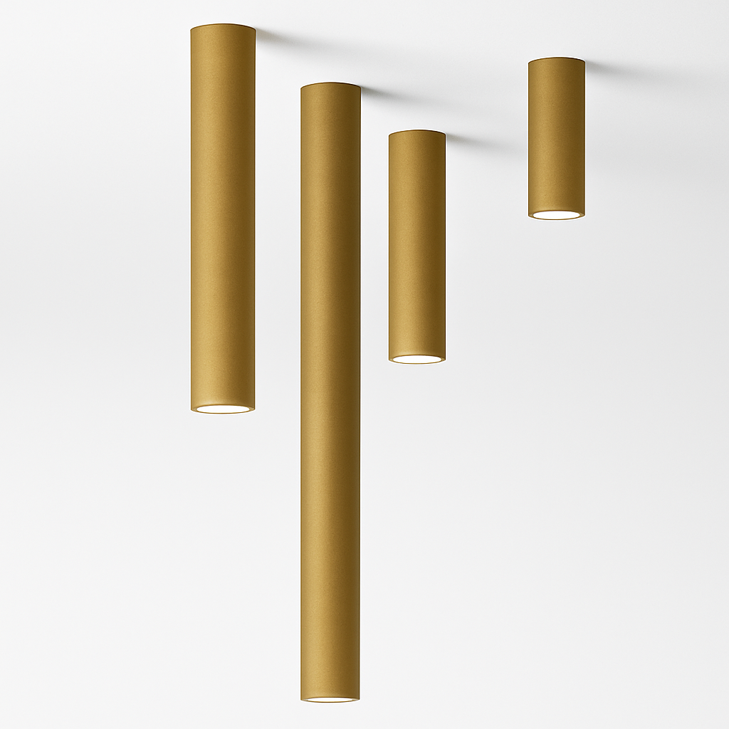Spot moderne LED in de vorm van een gouden buis Grover