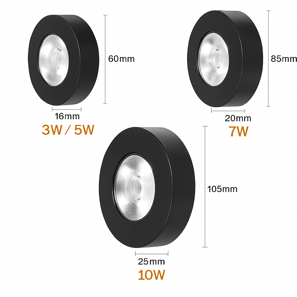 Spot moderne LED extra dun rond en aluminium Delma
