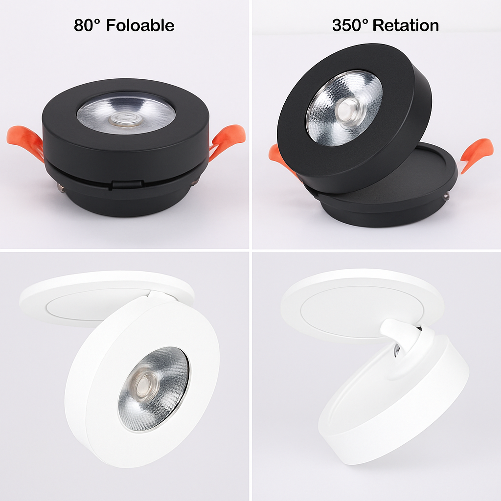 Moderne LED inbouwspot rond en verstelbaar Slim