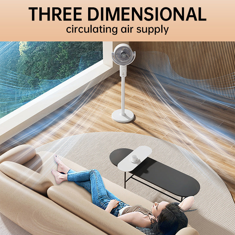 Motor Standventilator, 20 dB zeer stille ventilator, 30 m worpafstand, 2465 m³/h luchtvolume, ventilator met afstandsbediening & koeling