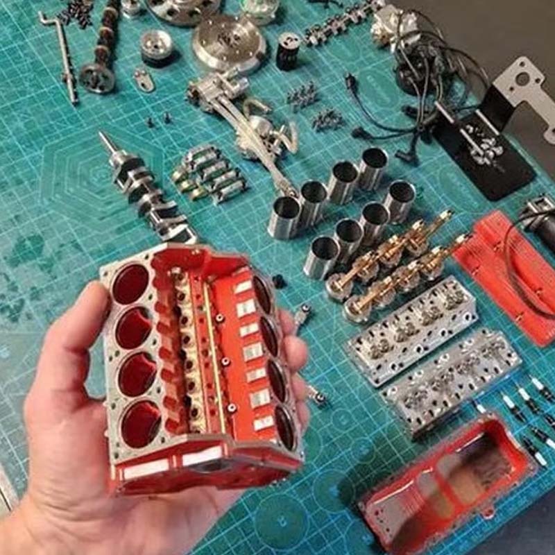 🎉Laatste Dag Actie 50% KORTING 🔥 - Benzine OHV V8 Small-block Motor Model Kits