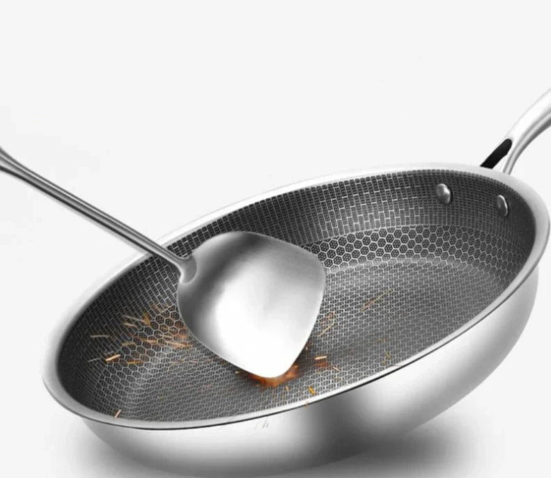 Roestvrijstalen Koekenpan | Antiaanbaklaag | Ergonomisch