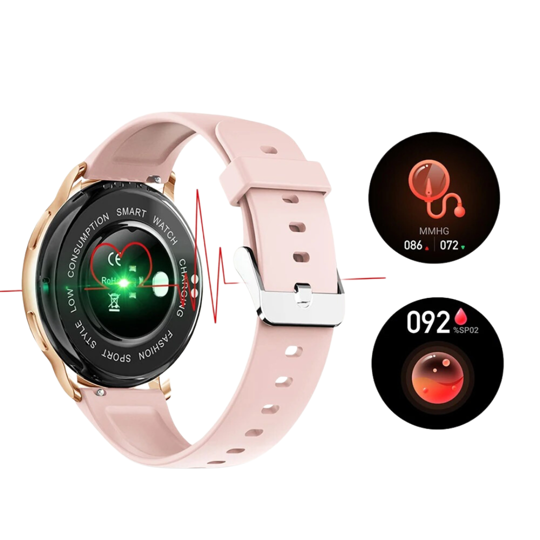 Smartwatch voor Vrouwen - Bluetooth | Hartslagmeting | Stijlvol