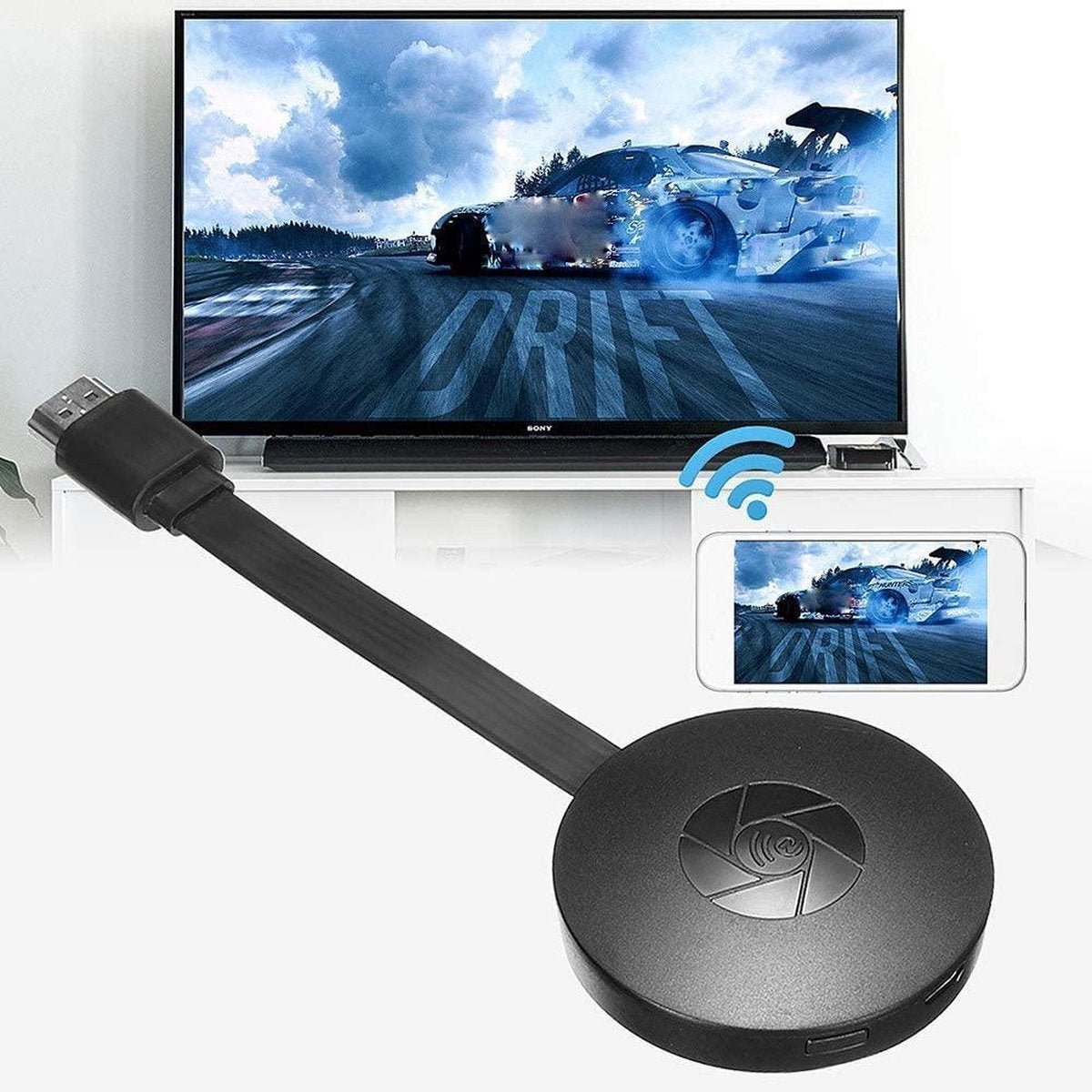 Draadloze HDMI-Streamer VisionCast One | Full HD 1080P | Draadloos & Plug-and-Play | Voor films, presentaties & gaming