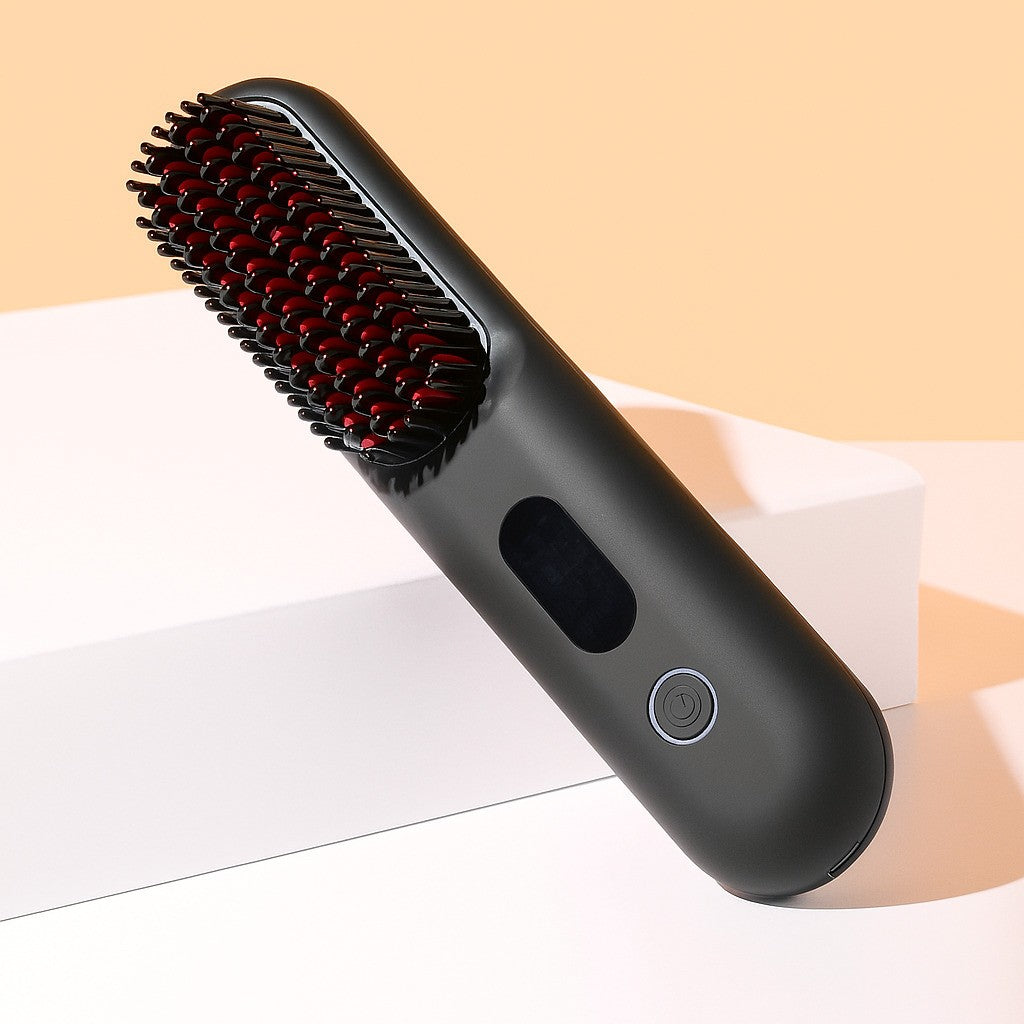 Glättbürste & Haarbürste elektrisch | Draadloze haarglätter voor steil haar | StyleGlide
