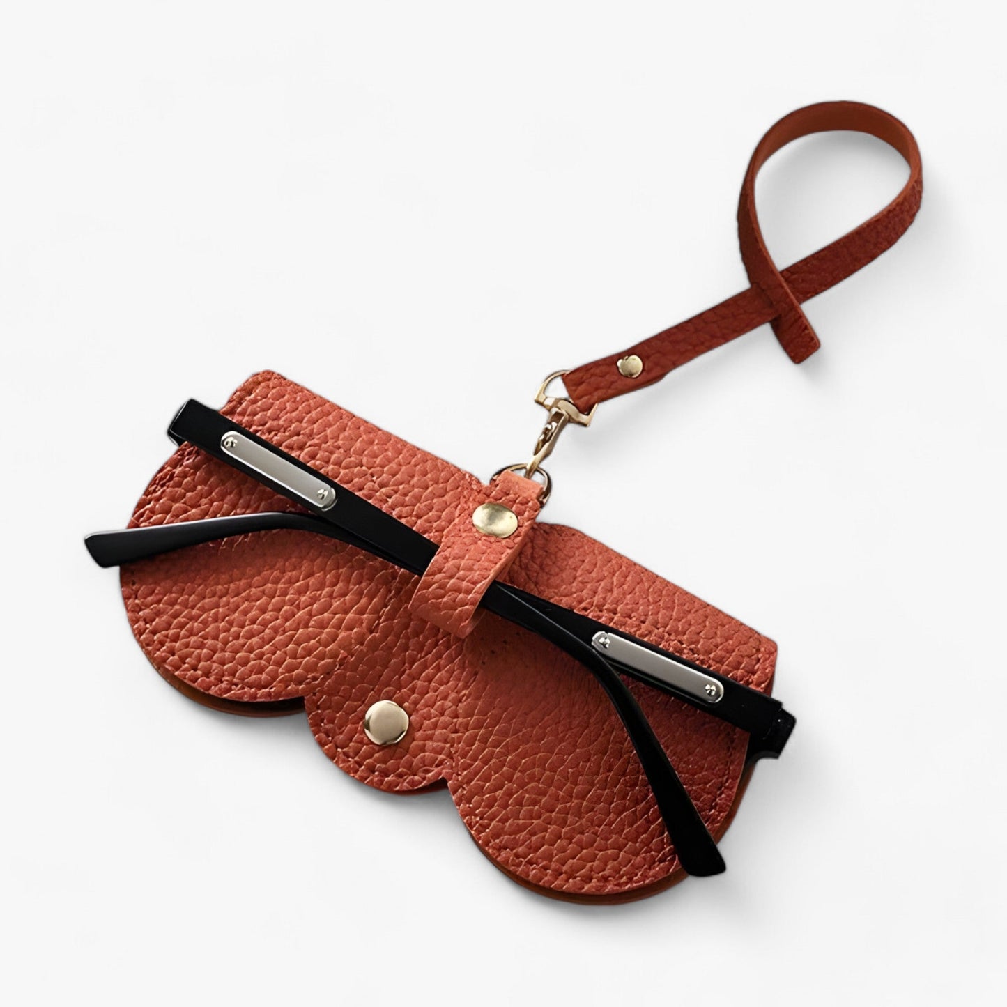 Sun Cover - Leren etui met kliksluiting voor bril