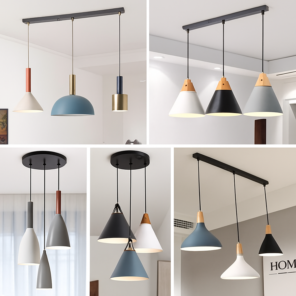 Ondersteuning ronde hanglamp tot 5 gaten (zwart of wit)