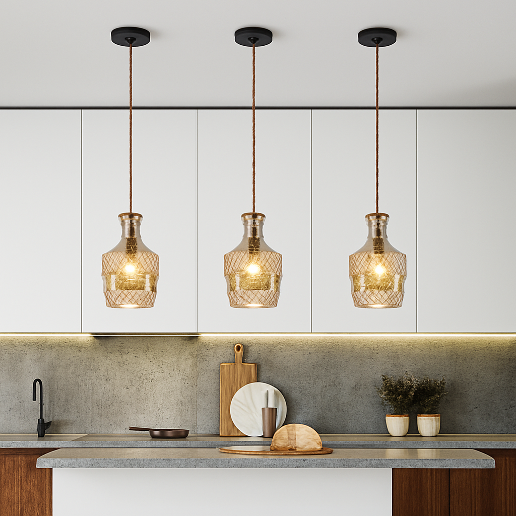 Hanglamp flessen in verschillende vormen