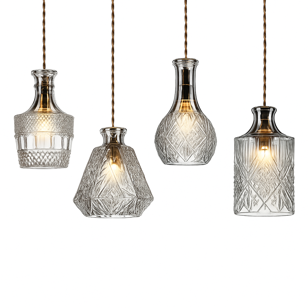 Hanglamp flessen in verschillende vormen