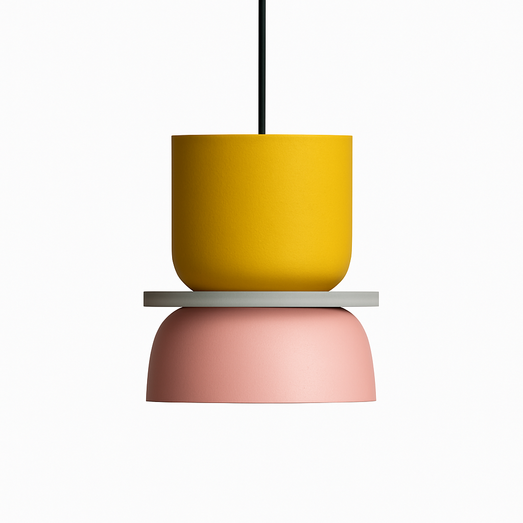 Kleurige hanglamp met speelse vormen Makazon