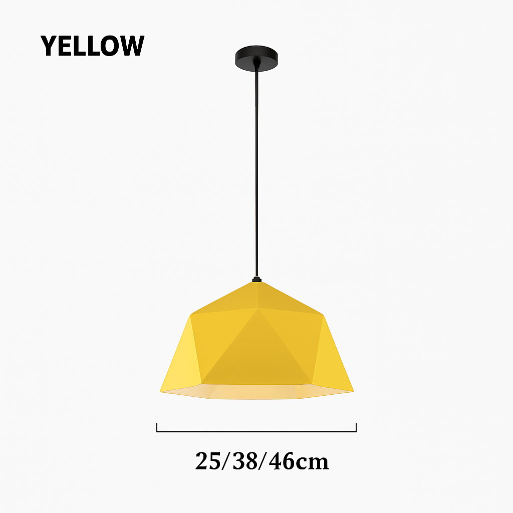 Geometrisch polygonale design hanglamp in Diamond kleur