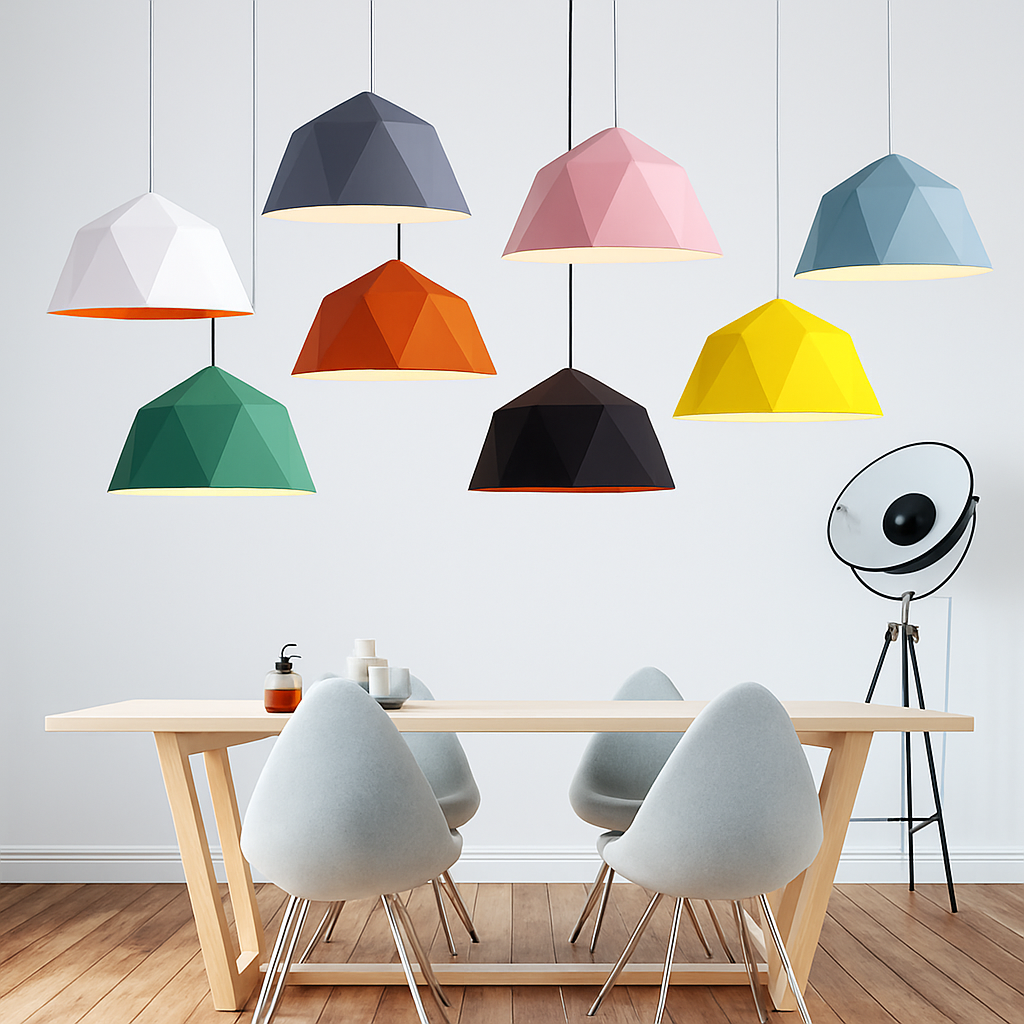 Geometrisch polygonale design hanglamp in Diamond kleur