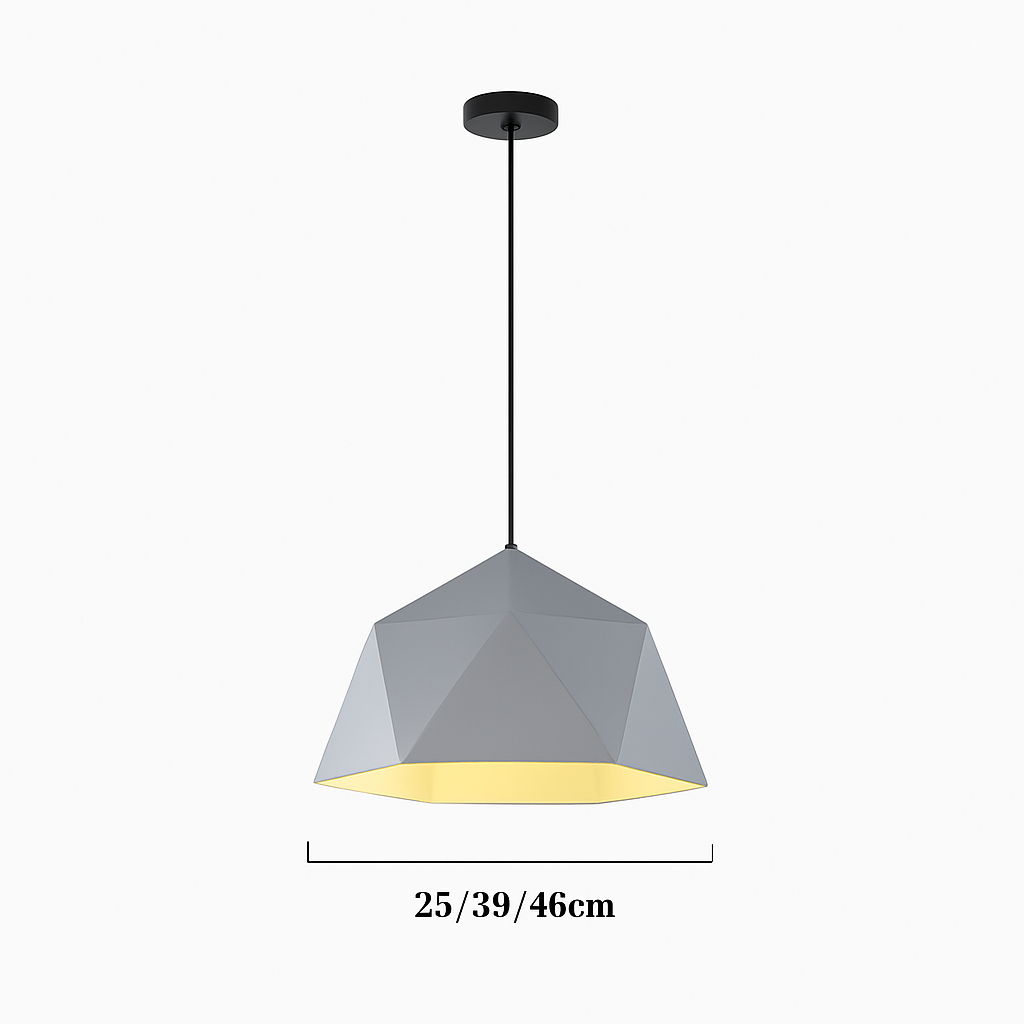 Geometrisch polygonale design hanglamp in Diamond kleur