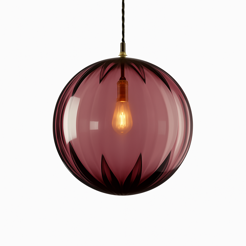 Design LED hanglamp in gekleurd glazen bol