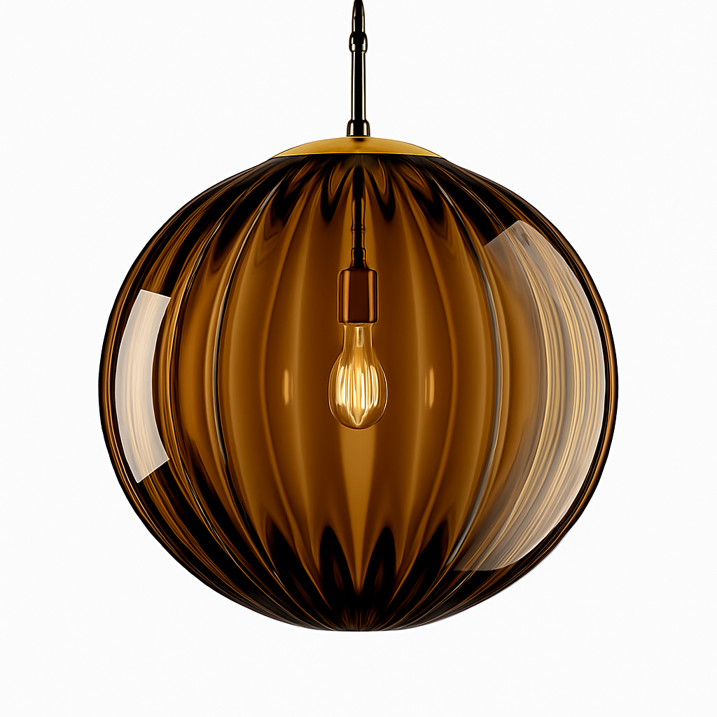 Design LED hanglamp in gekleurd glazen bol