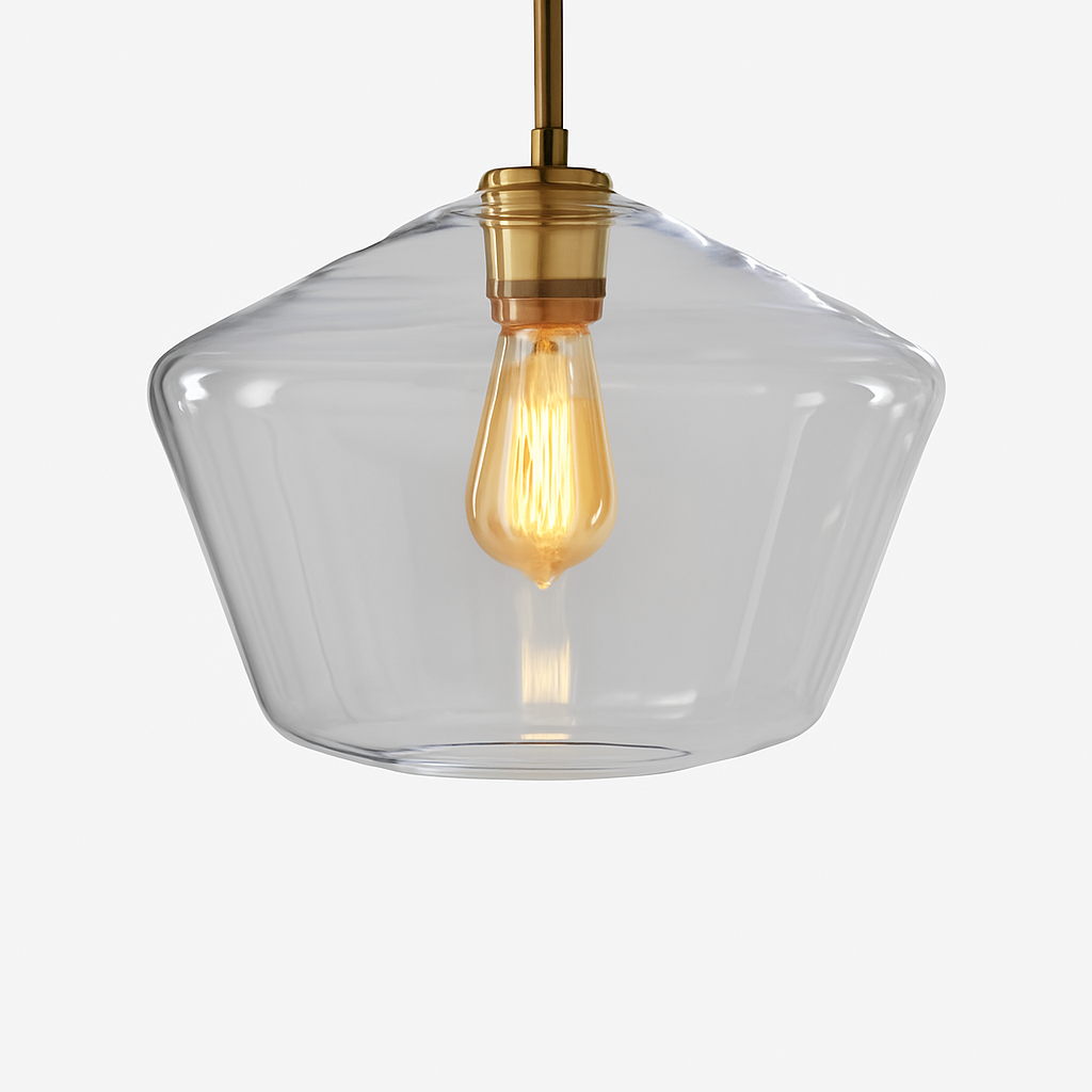 LED-hanglamp van metaal en glas in verschillende vormen
