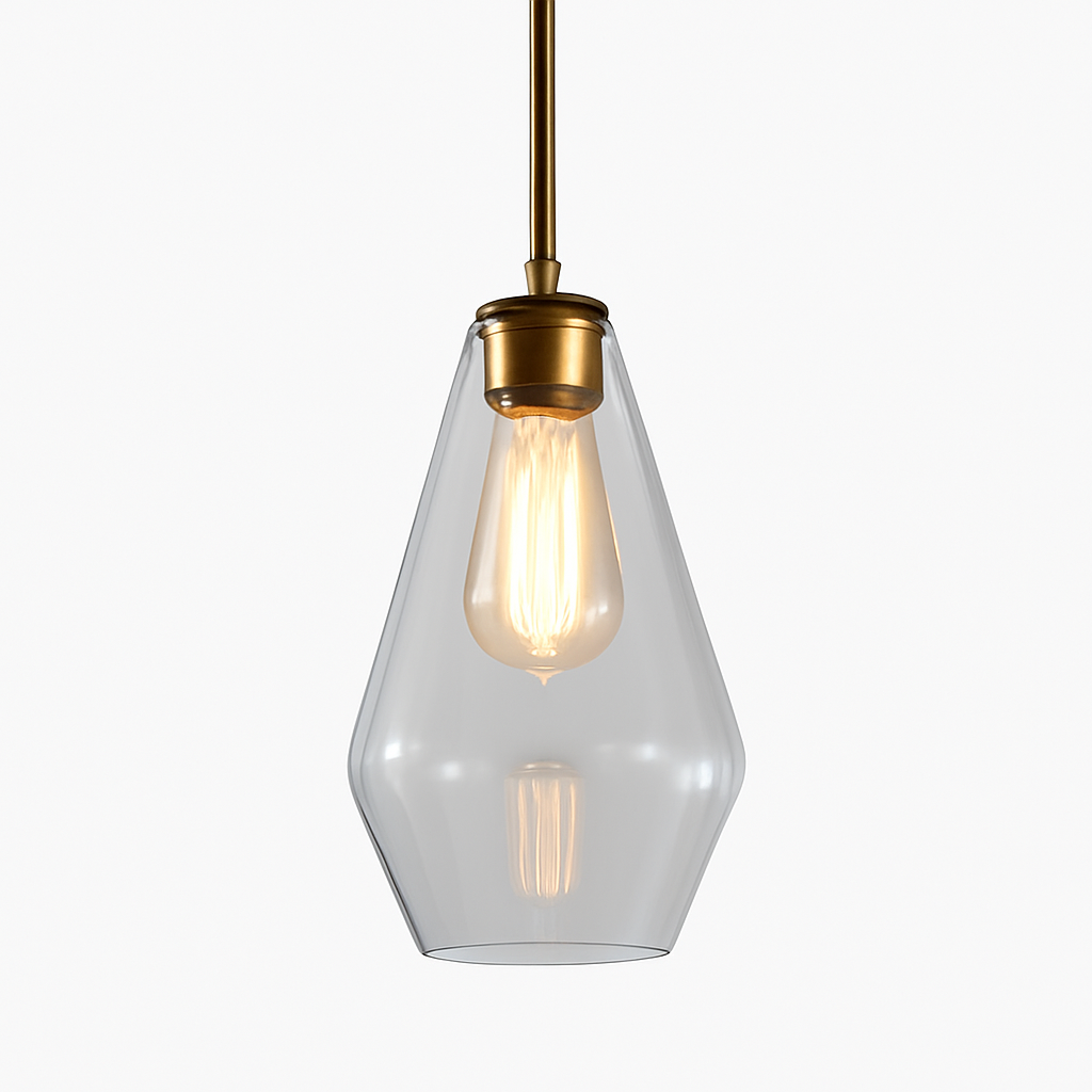 LED-hanglamp van metaal en glas in verschillende vormen