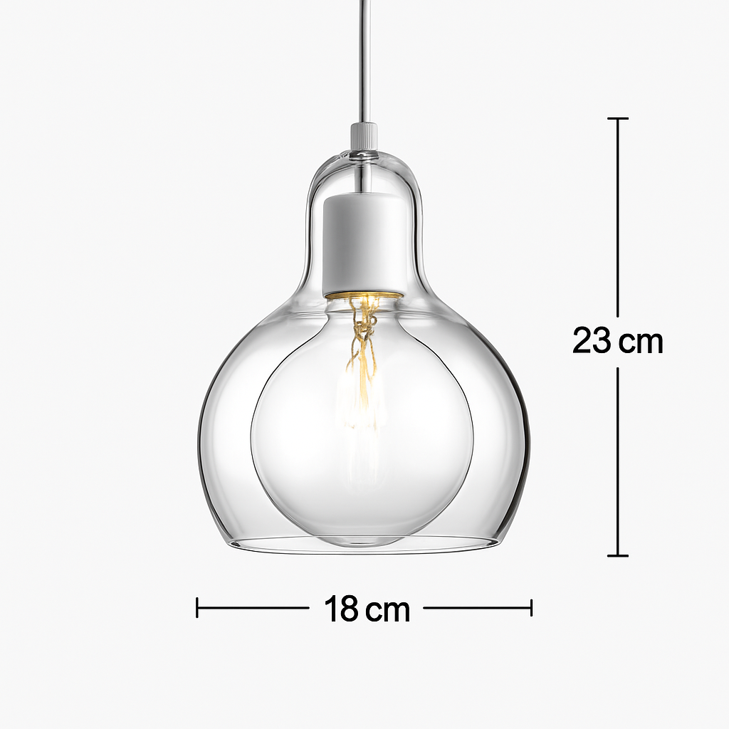 Design LED hanglamp van glas Loft