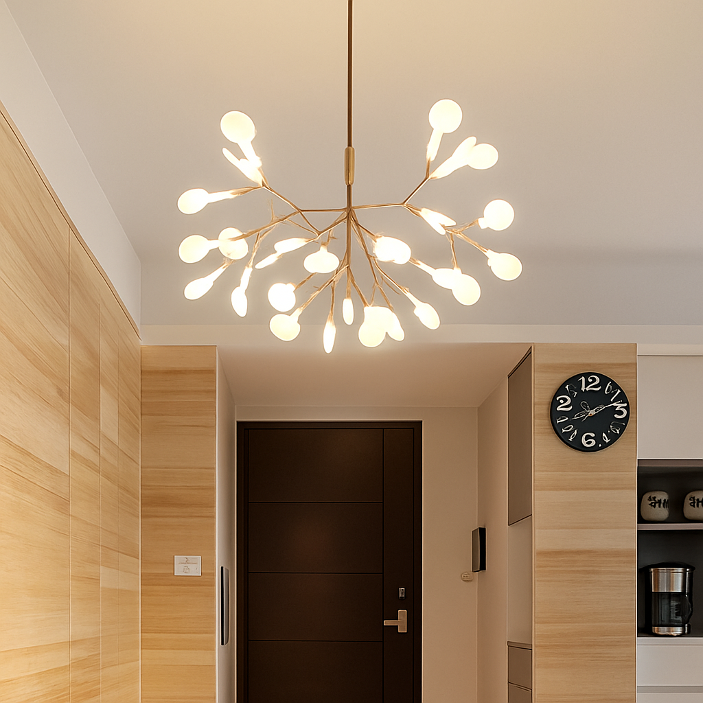 Moderne LED hanglamp boom kleur koper of zwart Thuis