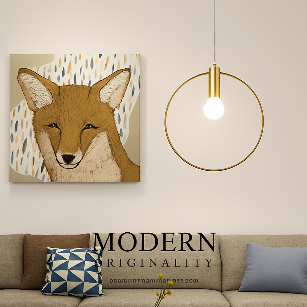 Gouden LED hanglamp in ronde vorm