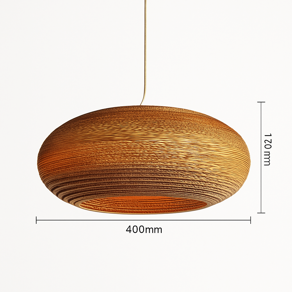 Papieren kartonnen hanglamp (verschillende vormen)
