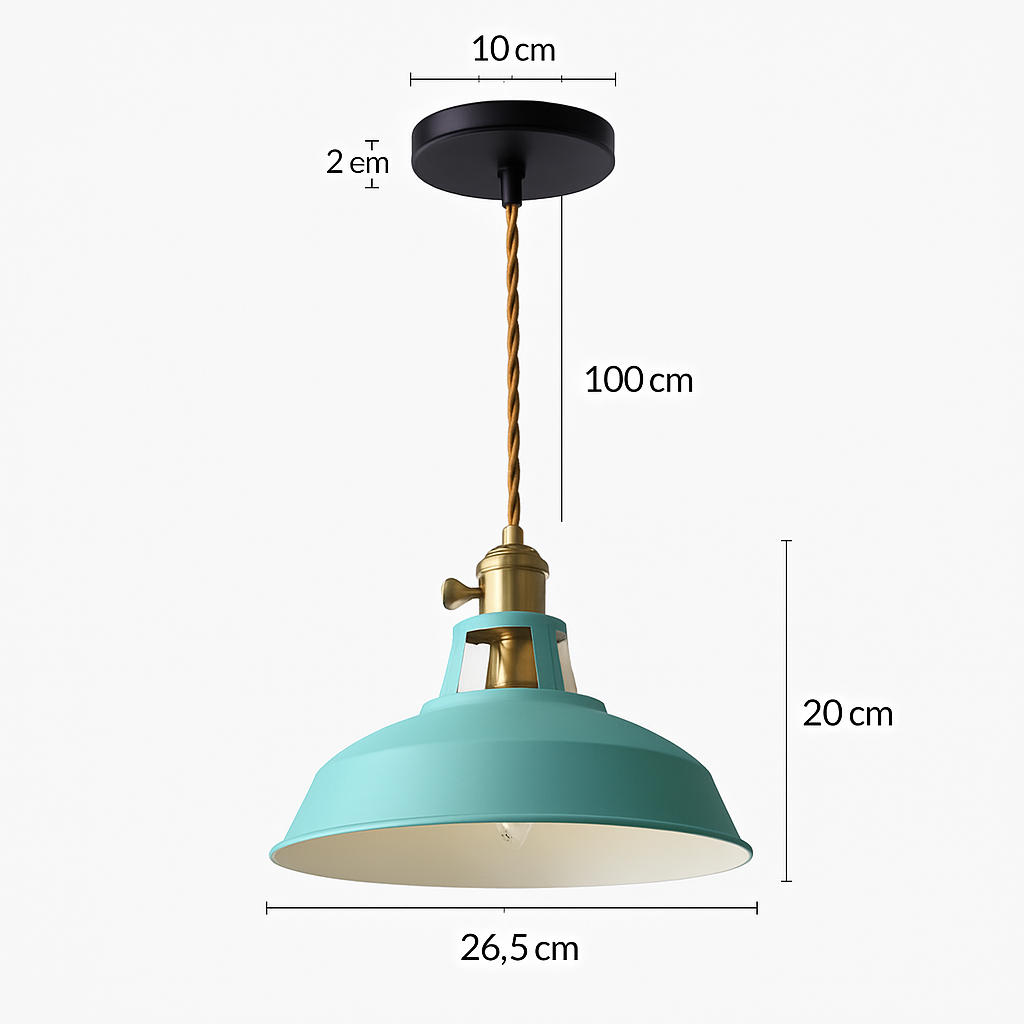 Kleurige metalen LED hanglamp Loft