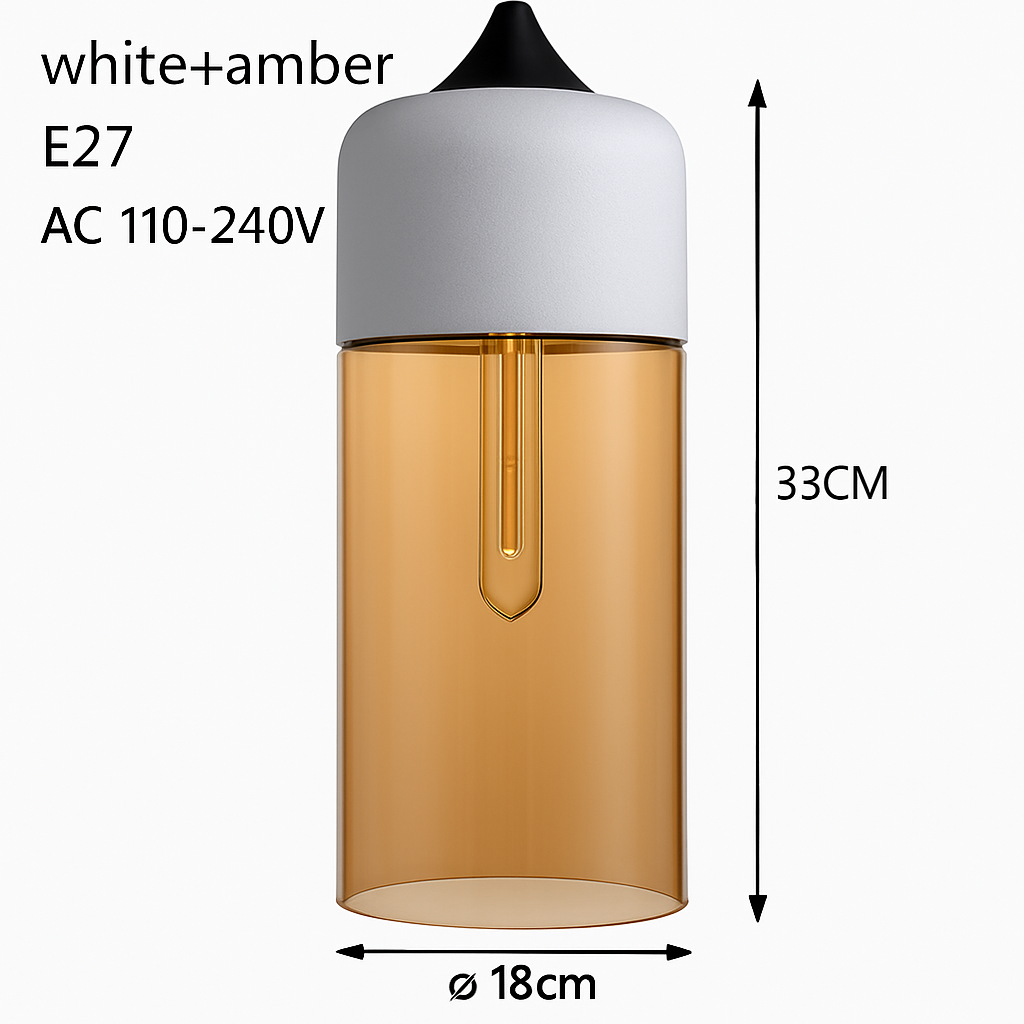 Moderne hanglamp van glas en metaal Loft