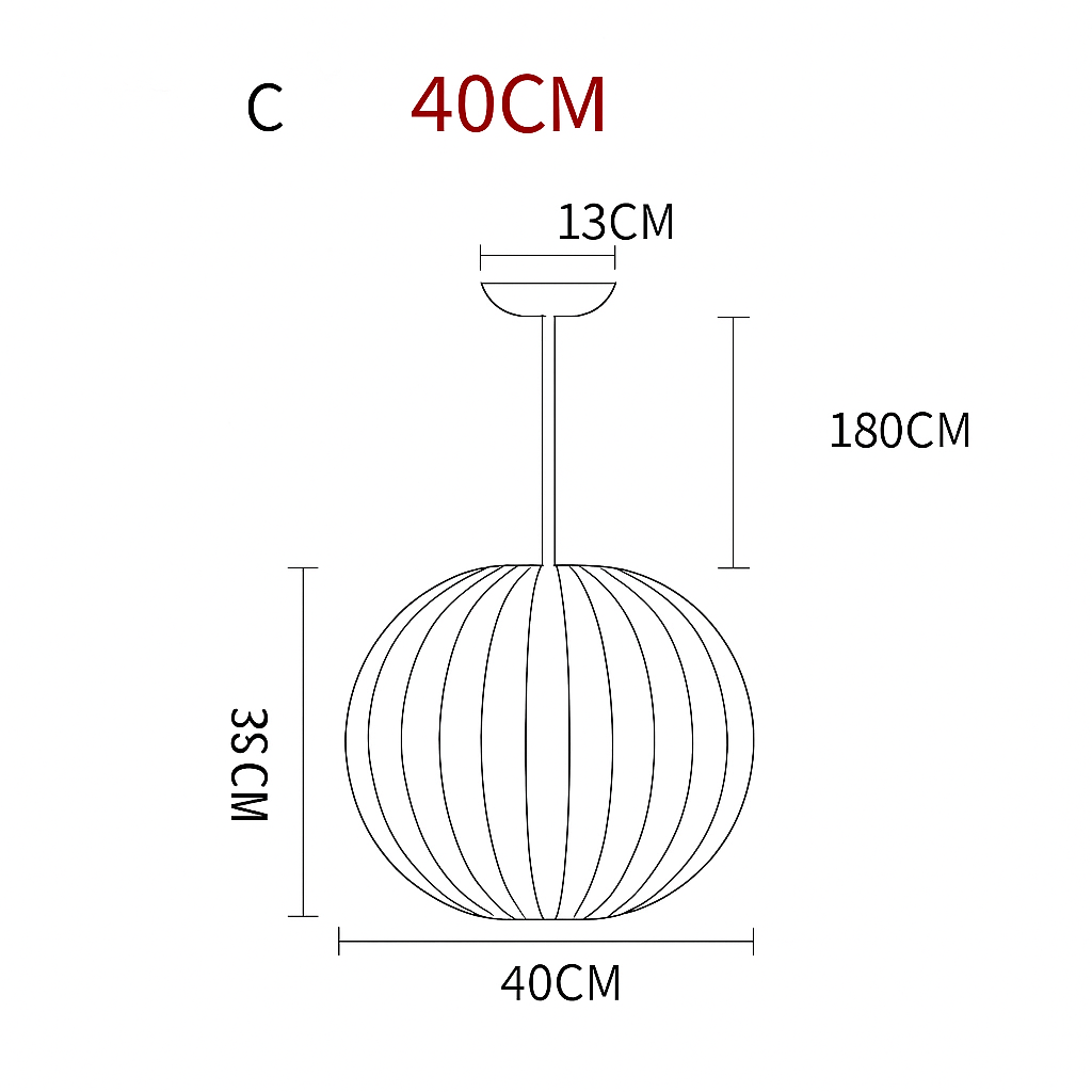 Moderne papieren hanglamp in Japanse stijl Silk