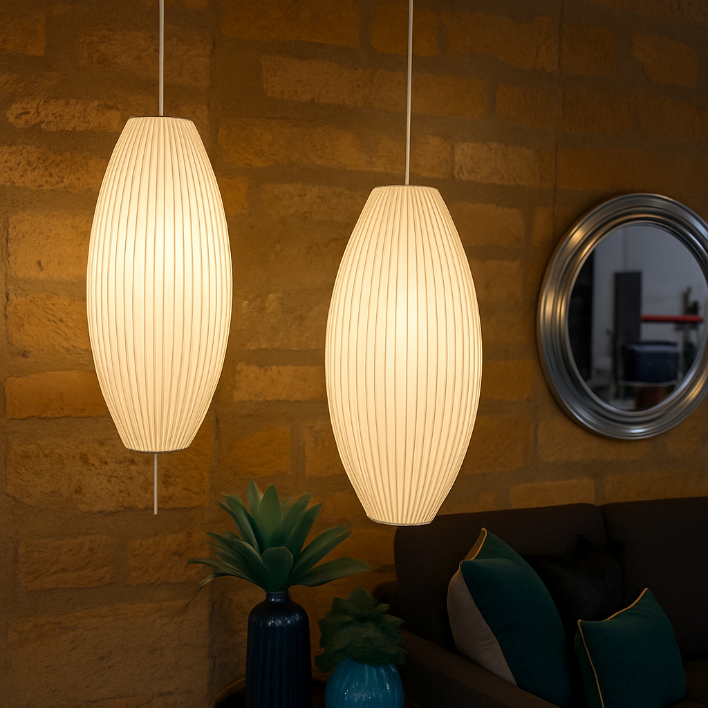 Moderne papieren hanglamp in Japanse stijl Silk