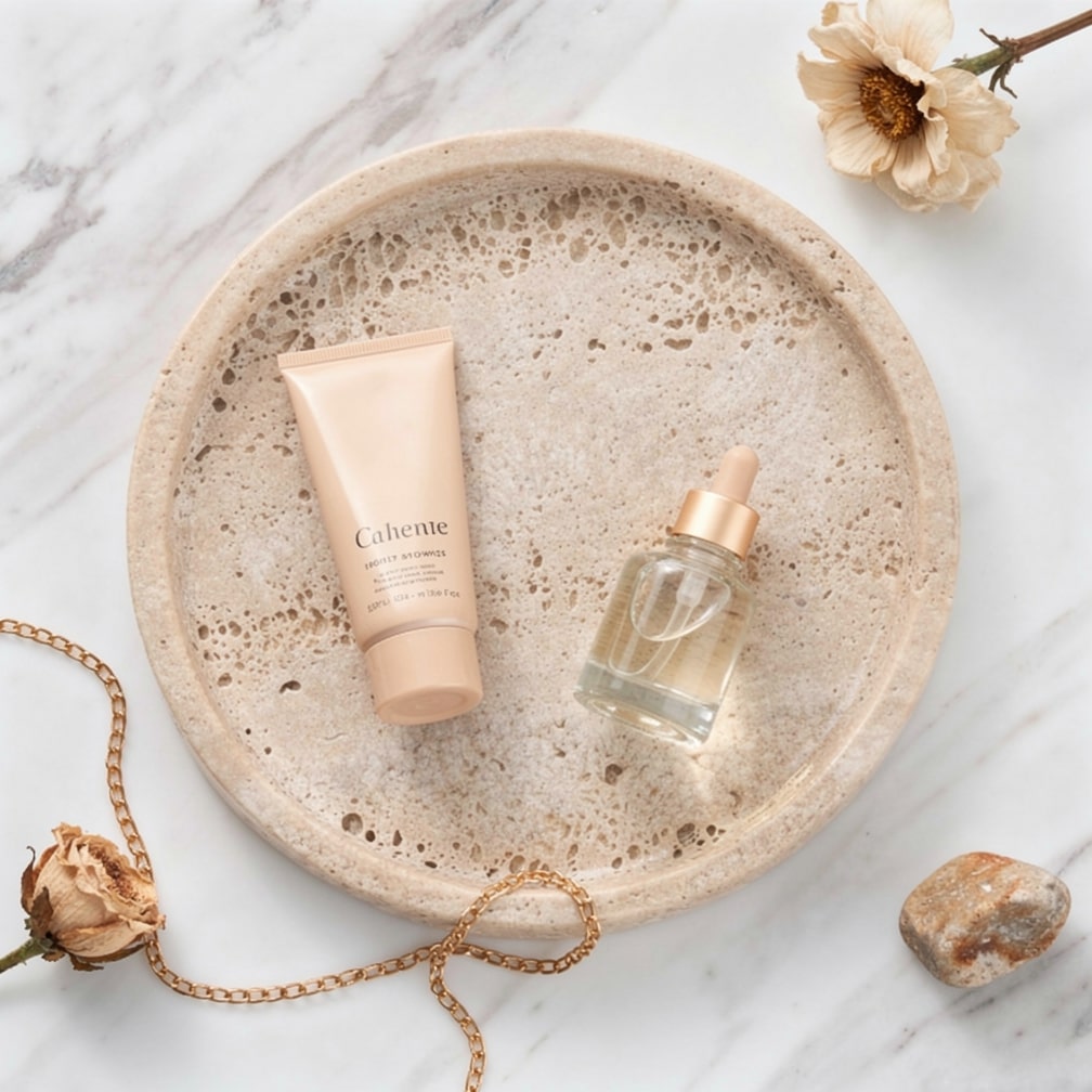 Tablett van natuursteen | Decoratietablett rond | Naturiq