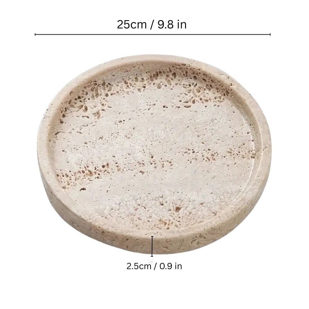 Tablett van natuursteen | Decoratietablett rond | Naturiq