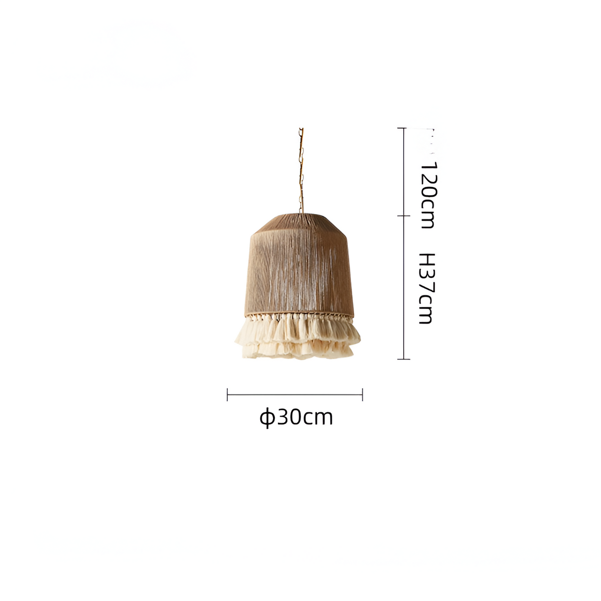 Bohemian Vintage Hennep Touw Tassel Kroonluchter