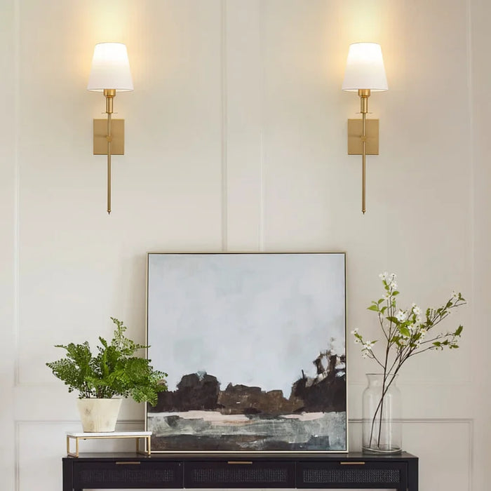 Draadloze wandlamp klassiek met lampenkap – elegante lamp voor woonkamer en slaapkamer (2 stuks)