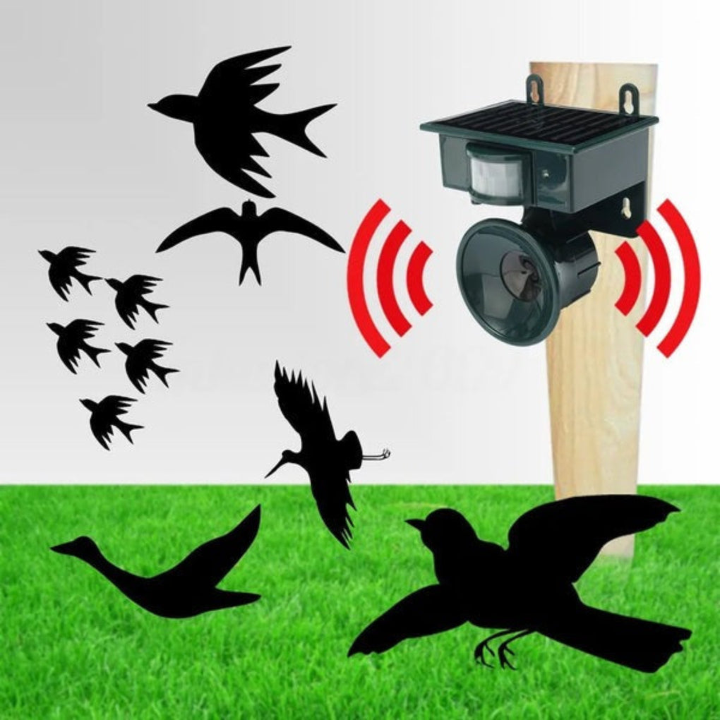 TerraGuard | Weerbestendige vogelverschrikker met PIR en zonne-energie