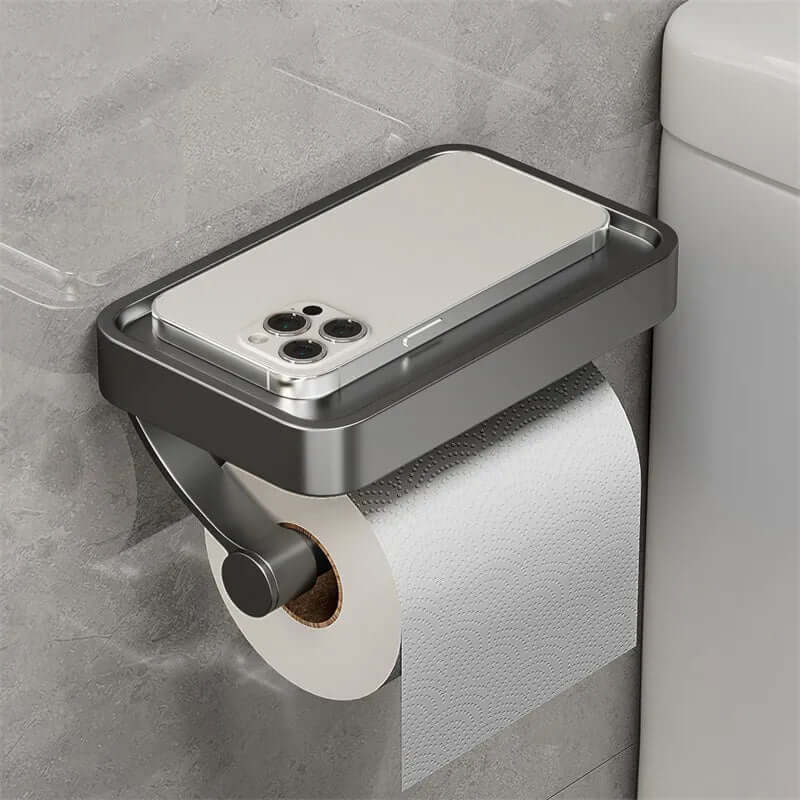 Toiletpapierhouder van roestvrij staal | Toiletrolhouder met opbergruimte | WC rollenhouder | Rollix