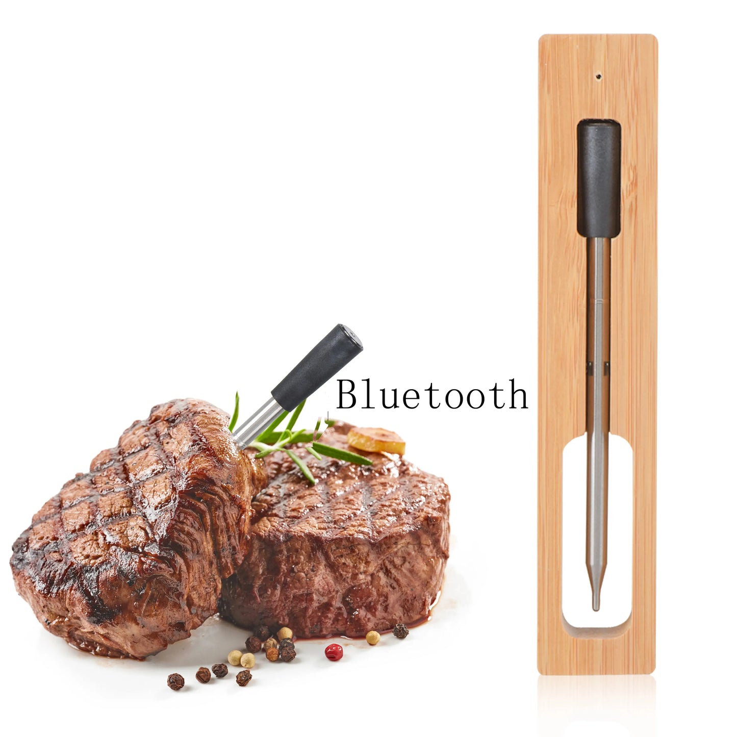Bluetooth Vleesthermometer – Precieze Draadloze Koken