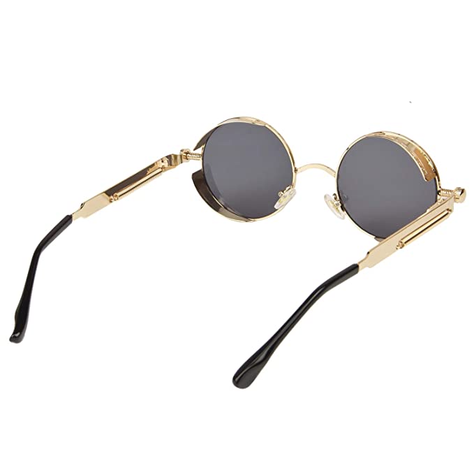 Unisex Retro Ronde Zonnebril met UV400 Bescherming