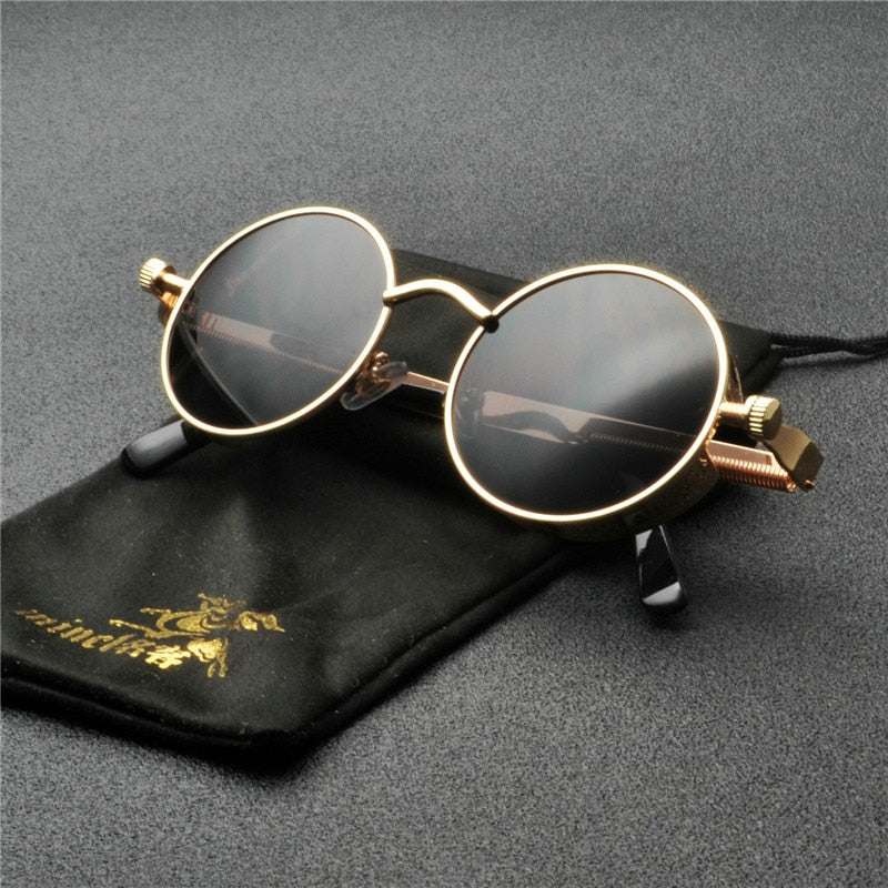 Unisex Retro Ronde Zonnebril met UV400 Bescherming