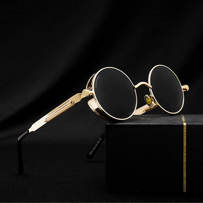 Unisex Retro Ronde Zonnebril met UV400 Bescherming
