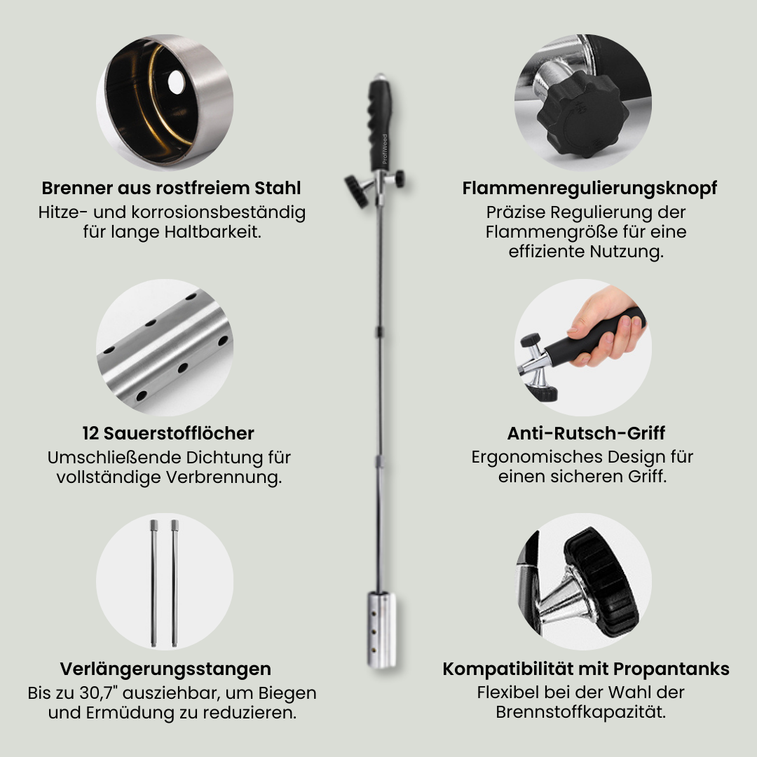 Onkruidbrander | Thermische Onkruidverdelger | Onkruidverwijderaar zonder chemicaliën | Flammix