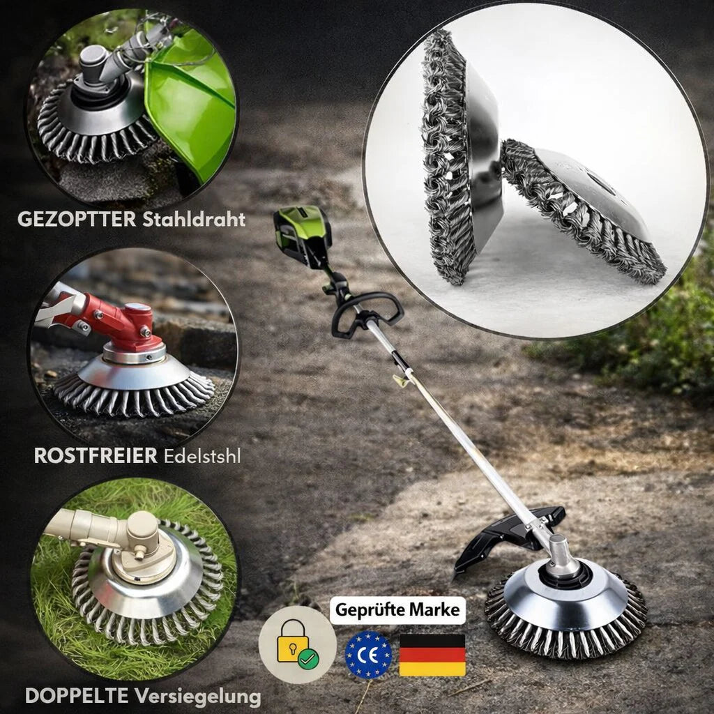 Onkruidtrimmer voor de tuin | Onkruid Trimmer met Stalen Borstel | TuinFix