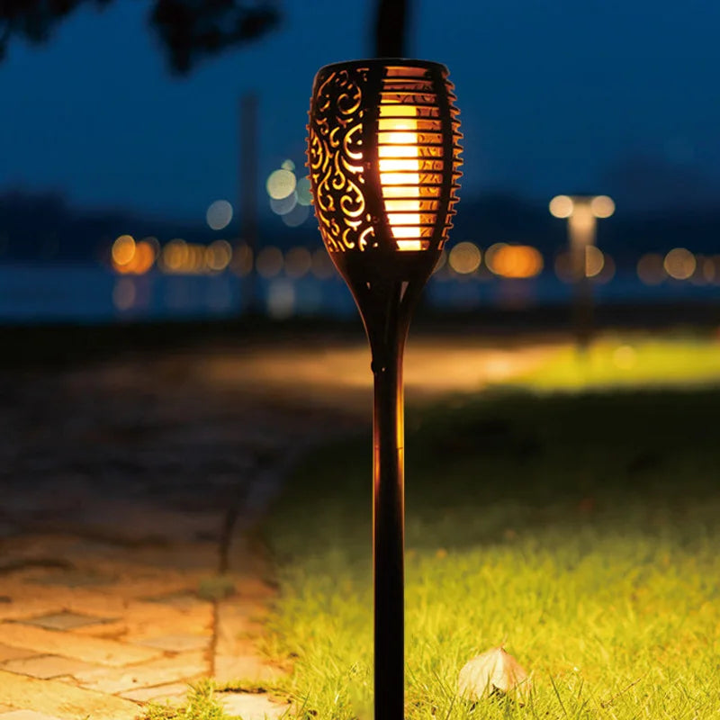 Buiten Zonne-energie Lamp - Vlam Effect | Waterdicht