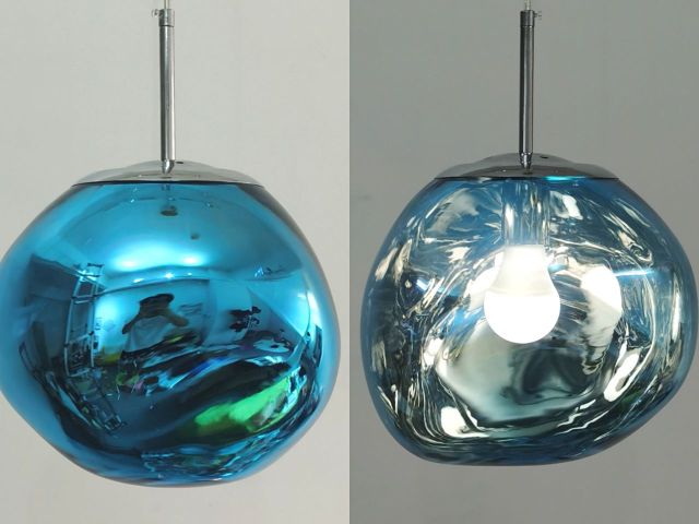 Gloeiende bol kroonluchter | Opvallend lava-ontwerp met warme LED-verlichting voor een gezellige, elegante inrichting.