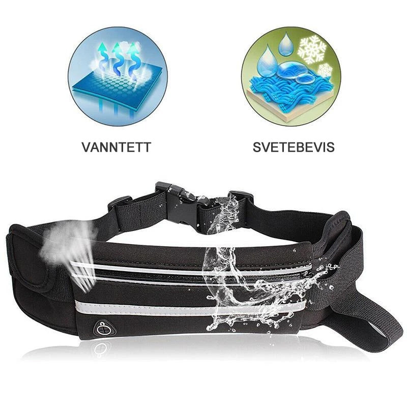 Waterdichte verstelbare hardloopheuptas - Perfect voor training