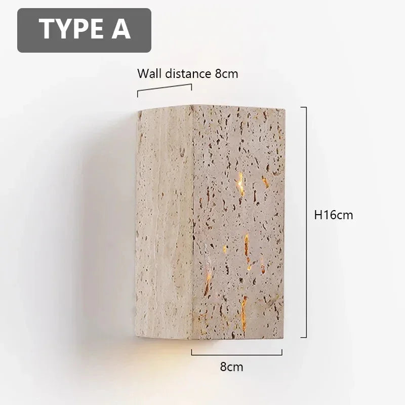 Vadalie Travertine Wandlamp