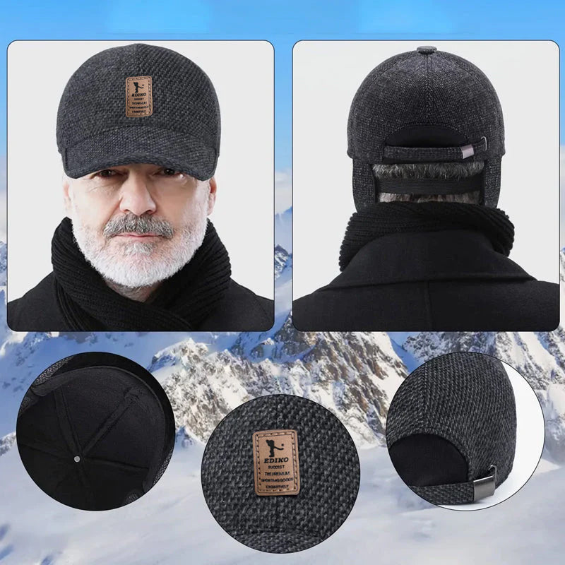 Vinterbaseballcap met Oorkleppen - Warm, Stijlvol en Praktisch